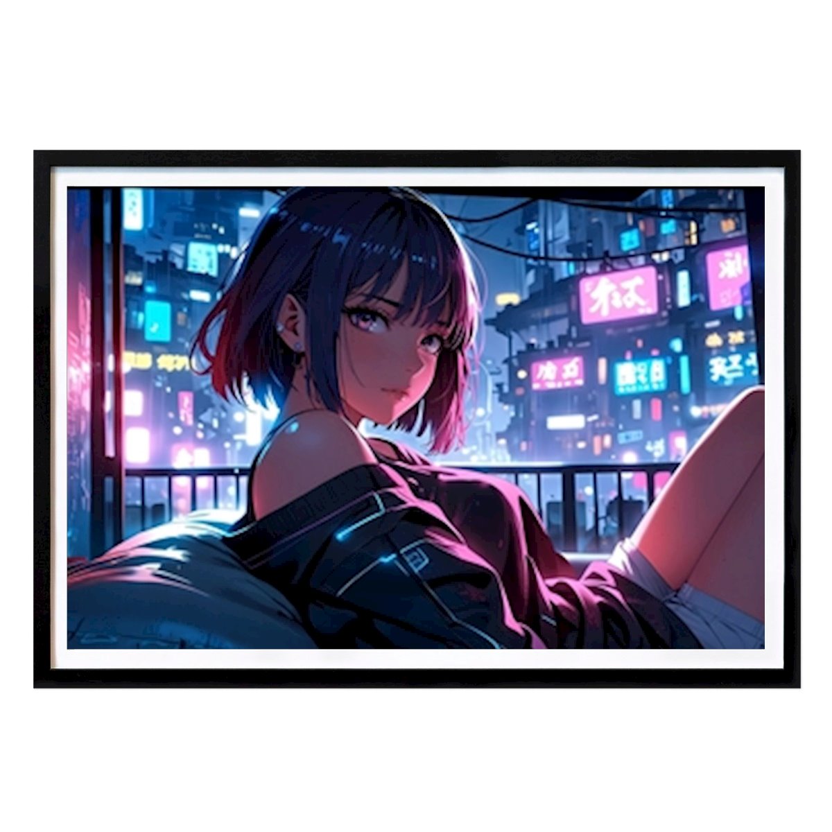 Illustration Poster: Cyberpunk Night by LukeMotive
