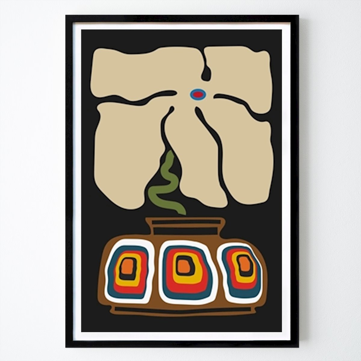 Abstract Poster: Abstract Flower Art by Frances Collett