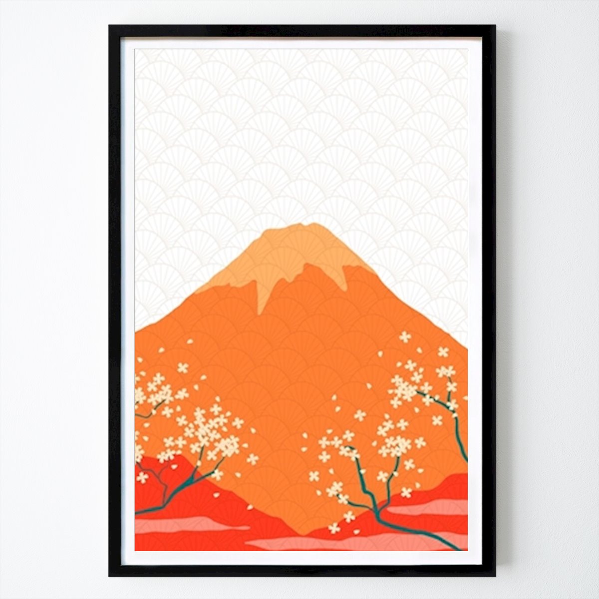 Illustration Poster: Sakura Mountain Art av Fadil Roze