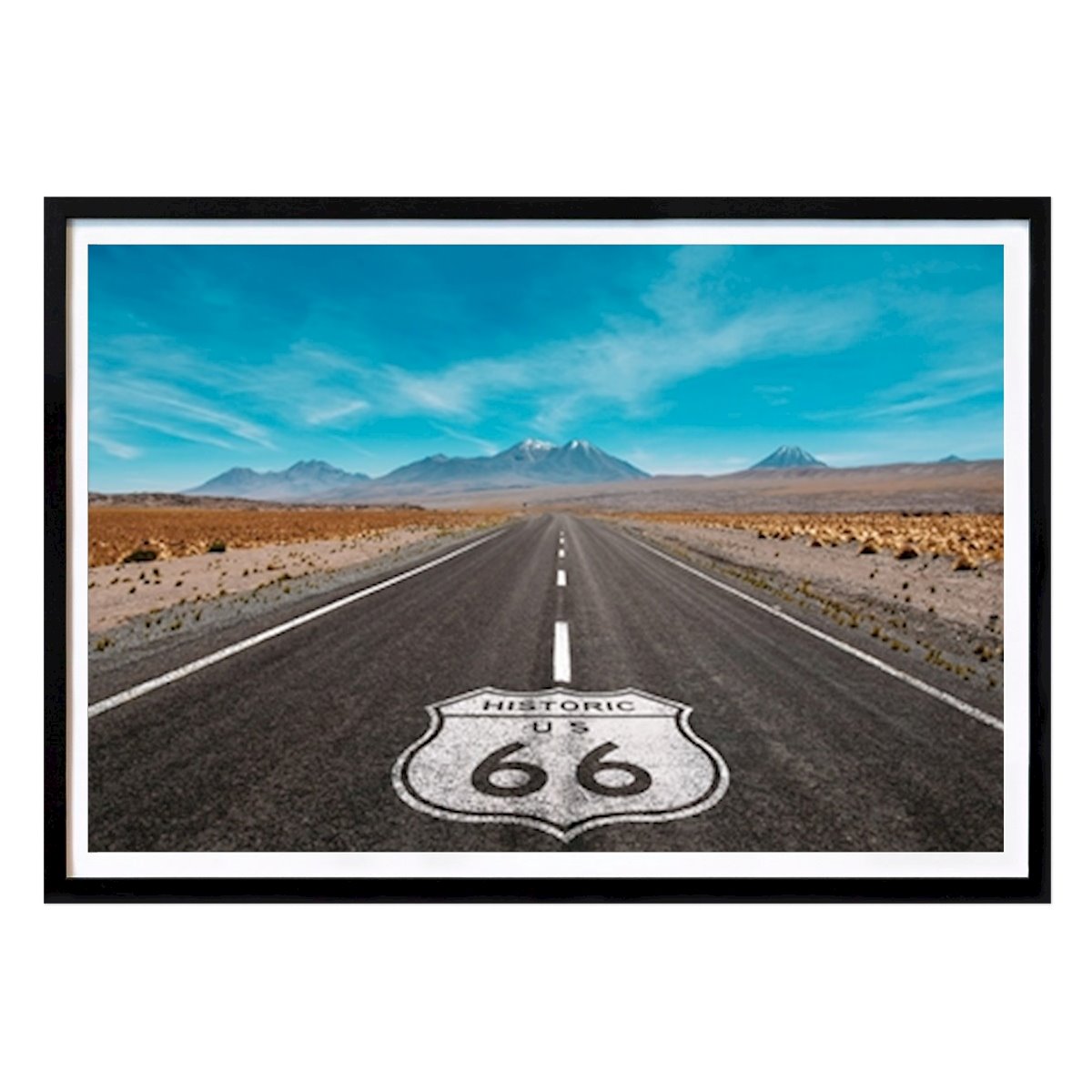 USA Poster: Route 66 Avontuur van Fadil Roze