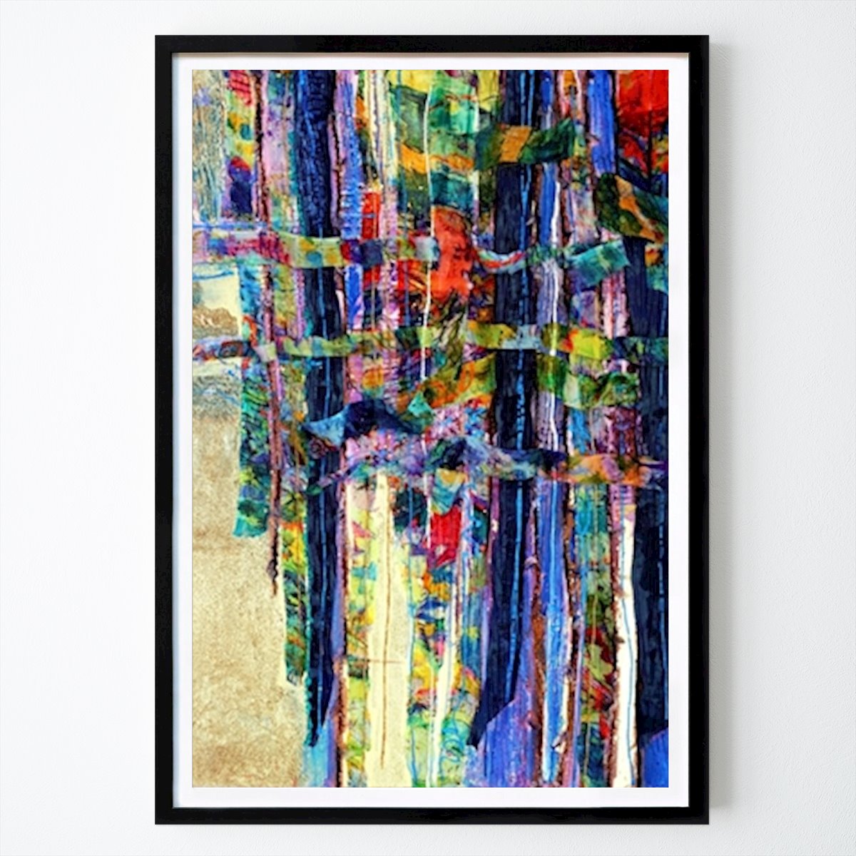 Abstraktes Poster: Lebendiger abstrakter Wandteppich von Dorothy Fagan