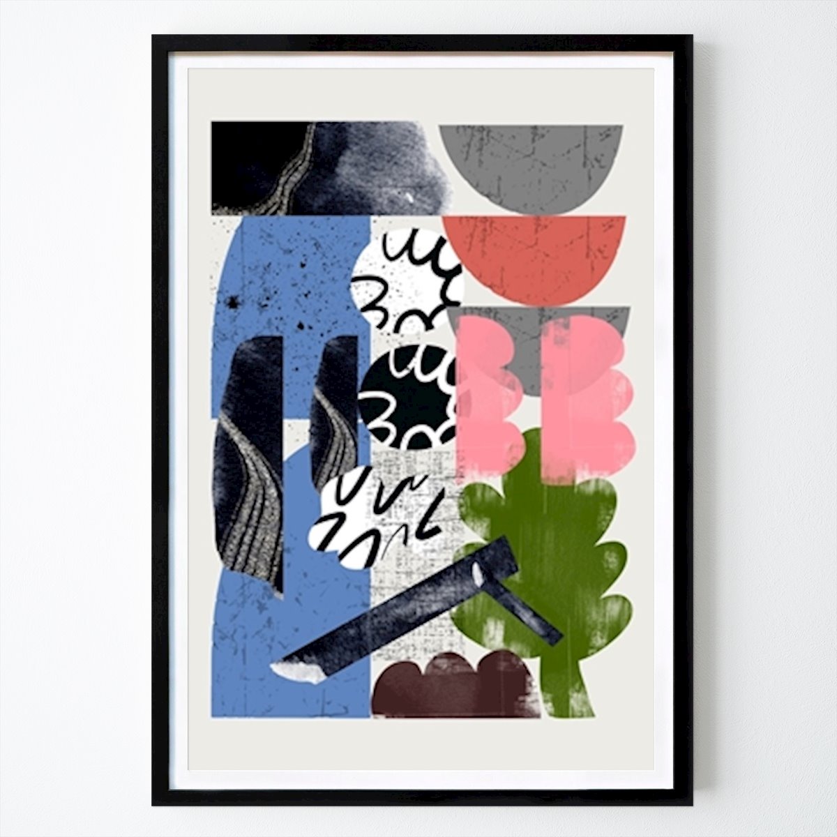 Abstracto Póster: Arte de collage geométrico de Little Dean