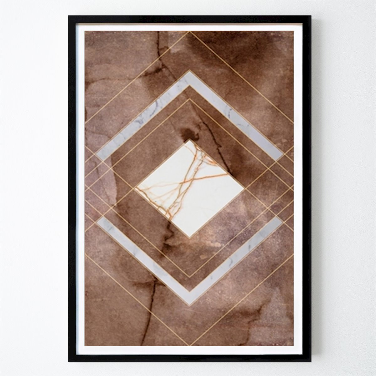 Dyr Plakat: Geometrisk marmorkunst av Gemma Bardot