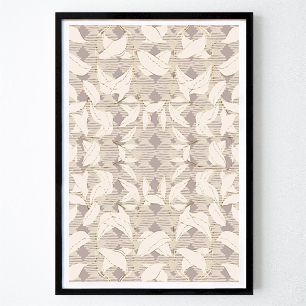 Retro & Vintage Poster: Abstract Leaf Pattern by Gemma Bardot