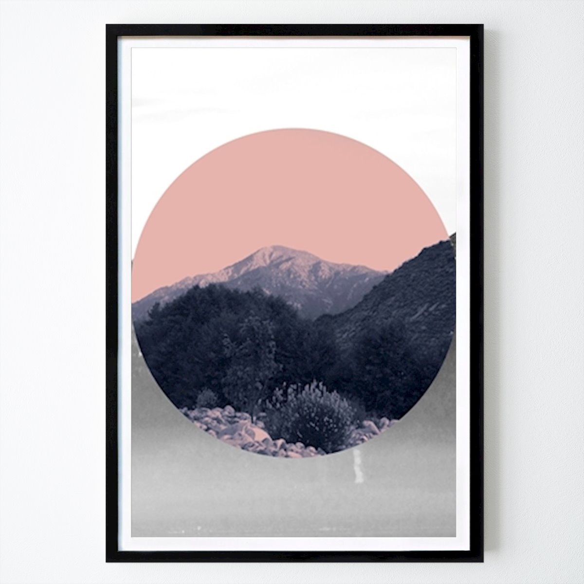 Abstrakt Poster: Circle Mountain View av Gemma Bardot