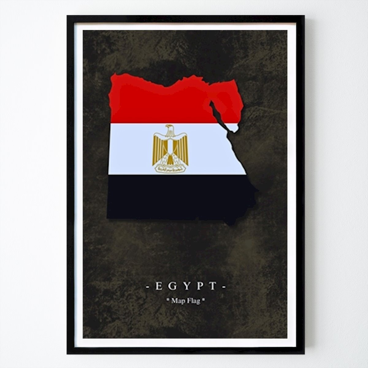 Miasta & Kraje Plakat: Flaga mapy Egiptu autorstwa Map Print