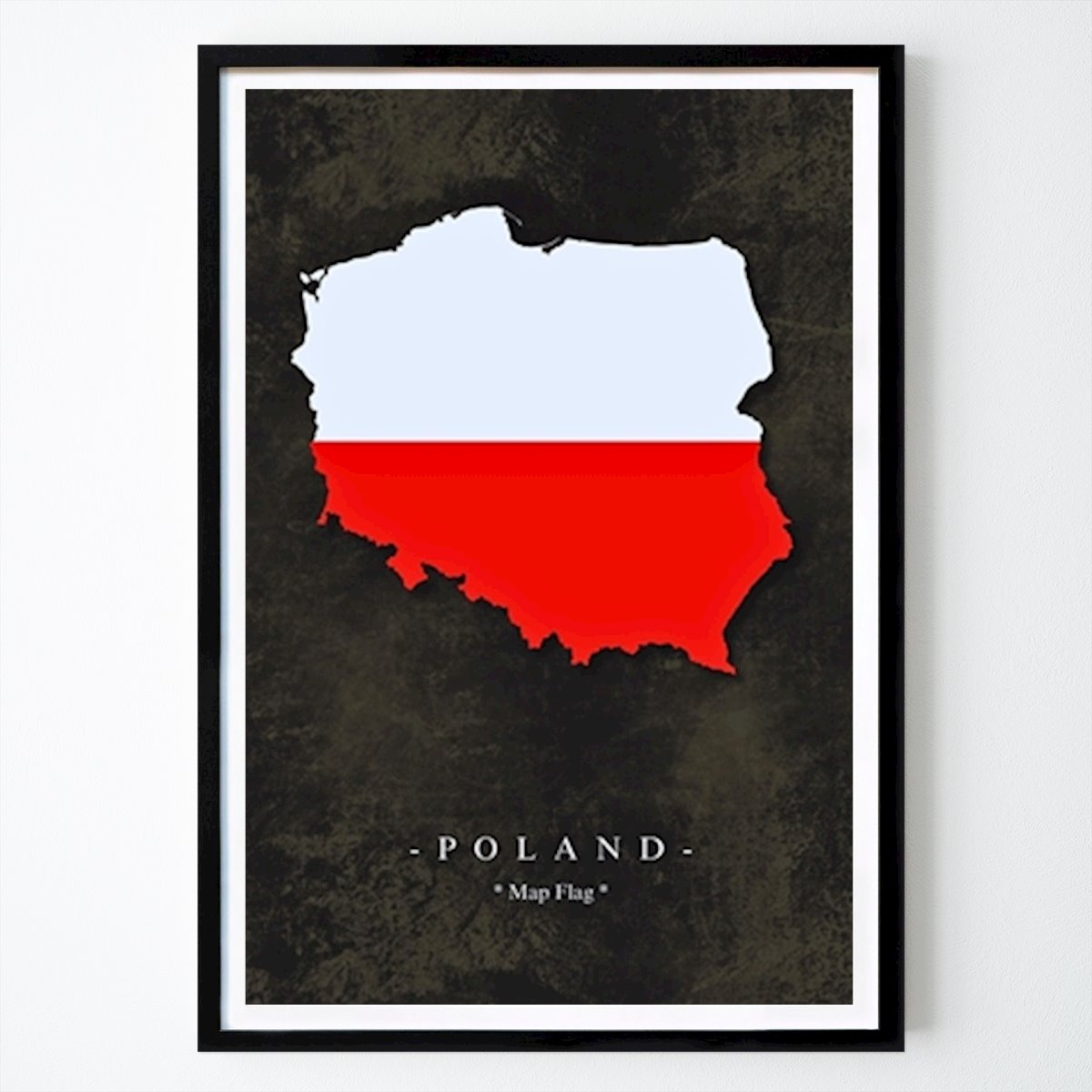 Places & Cities Poster: Poland Map Flag by Map Print