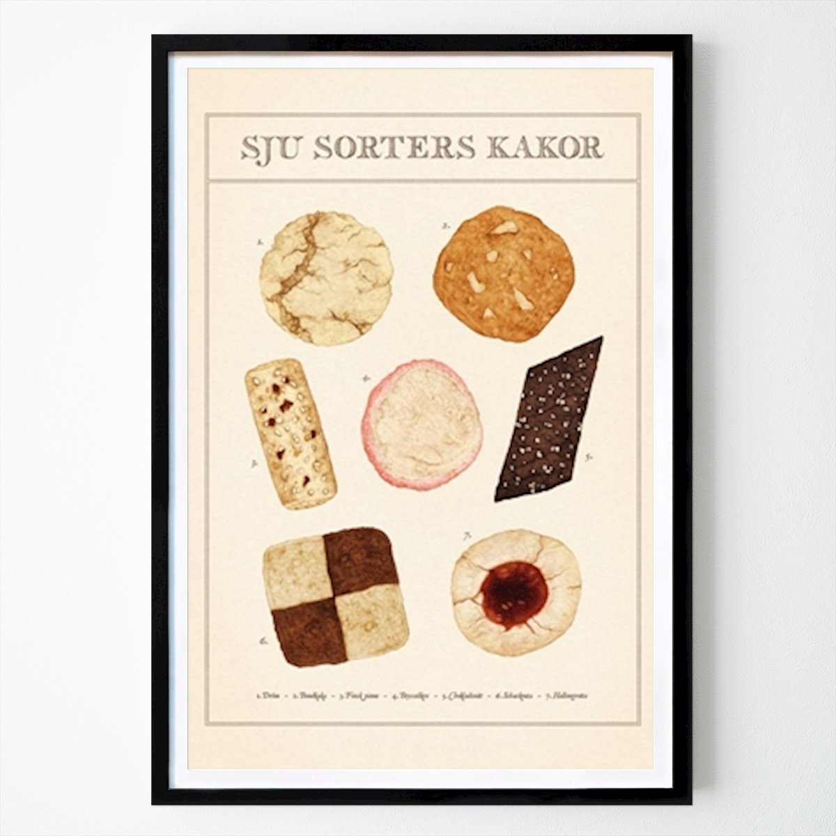 Konstnärlig Poster: Sju Sorters Kakor av Comfy Zone