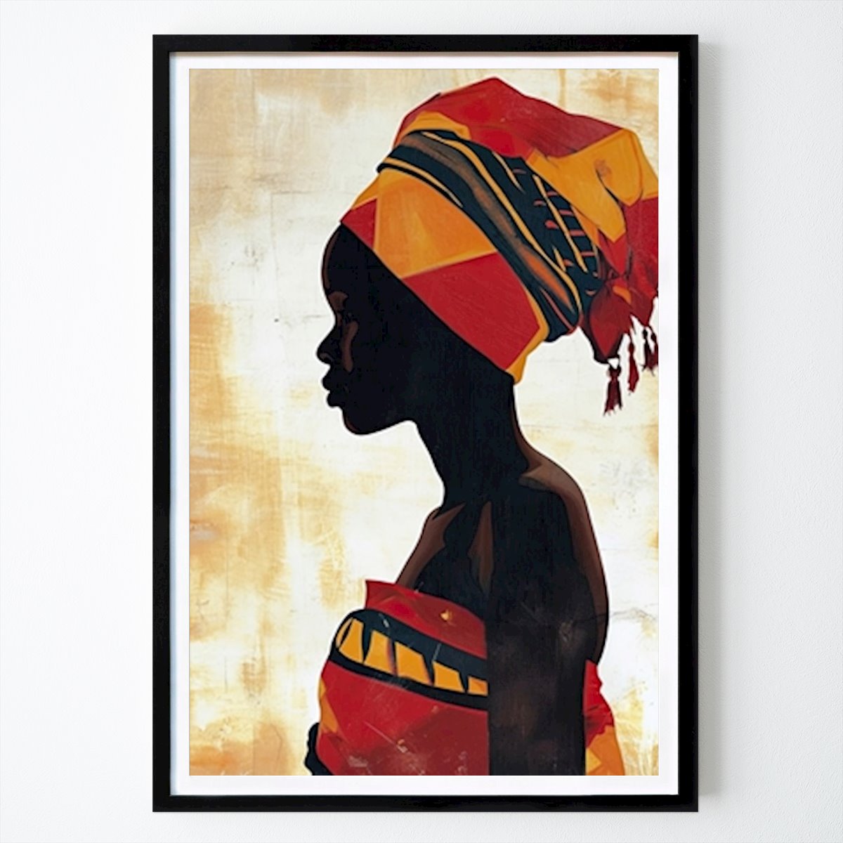 Style de vie Affiche: Éclat en rouge par Tribal Masks