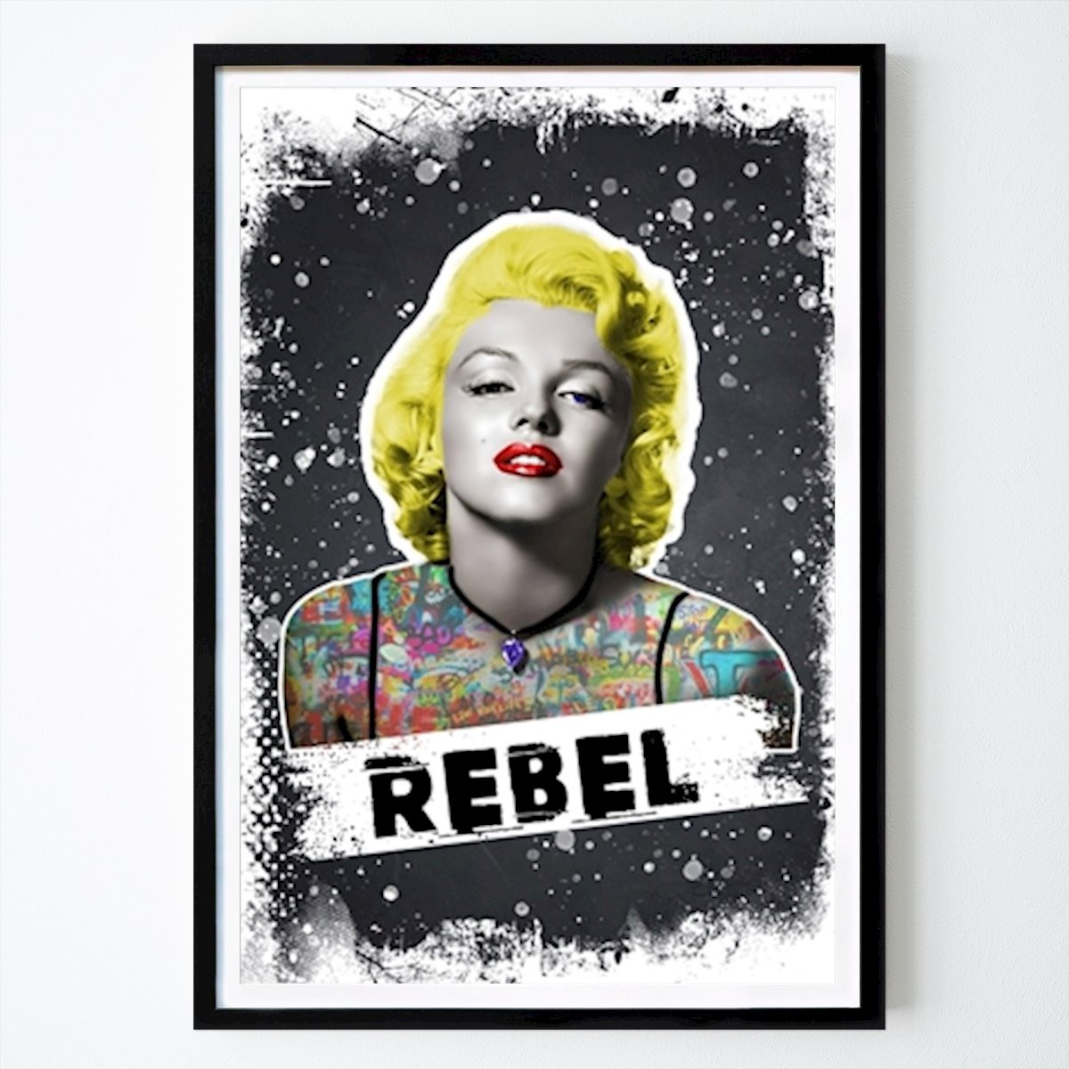 Abstracto Póster: Marilyn Monroe rebelde de David Schloffer