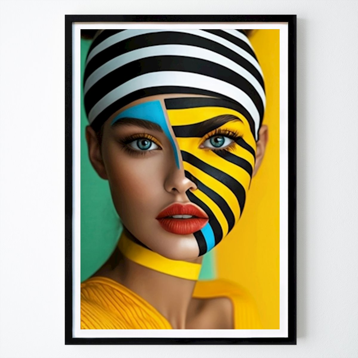 Bauhaus Poster: Geometric Pop Art Portrait by Bilge Paksoylu