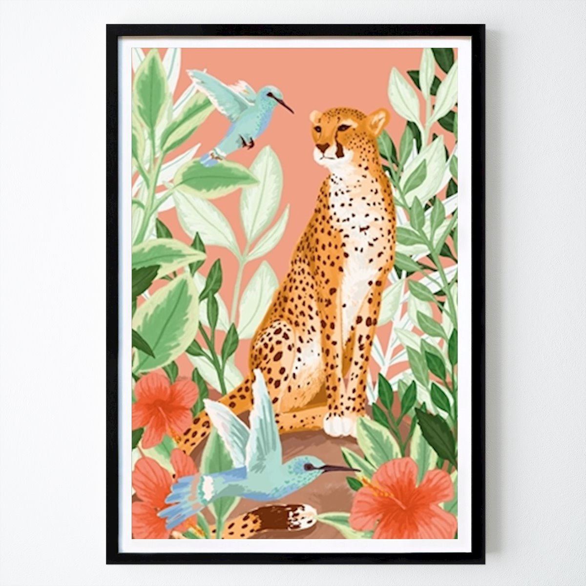 Ilustrace Plakát: Gepard džungle blaženost od Goed Blauw
