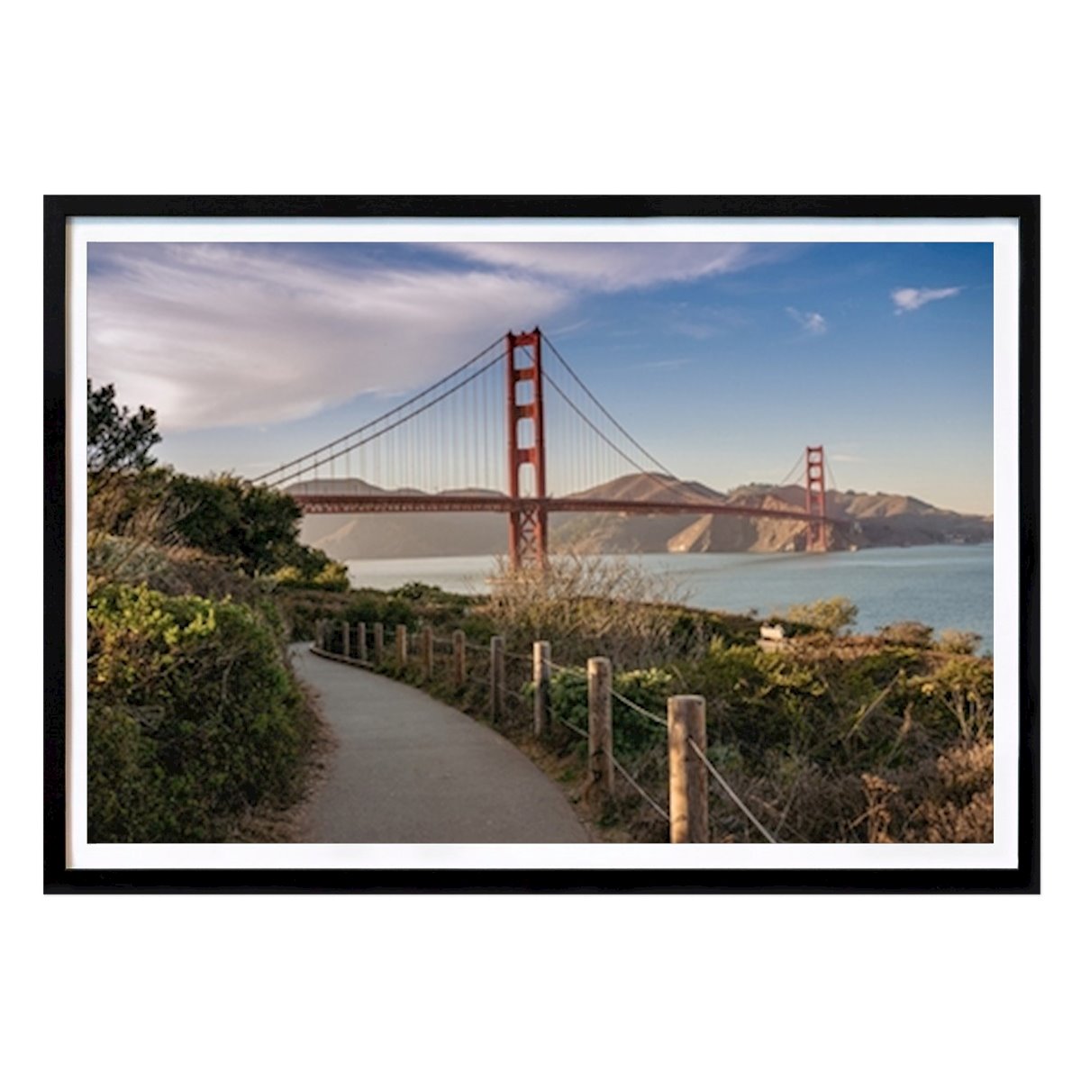 Places & Cities Poster: Path to Golden Gate Bridge by Jens Siewert