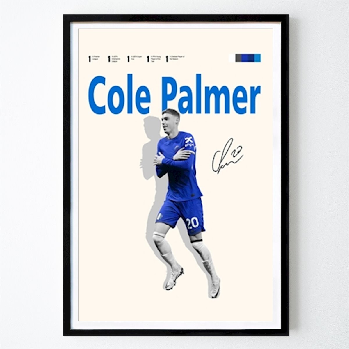 Fodbold Plakat: Cole Palmer Minimalistisk av Antonio