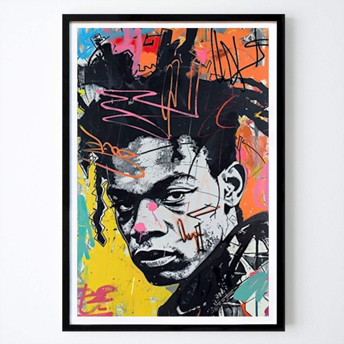 Kitchen Poster: Neo-Basquiat Portrait by Urban Beat Prints