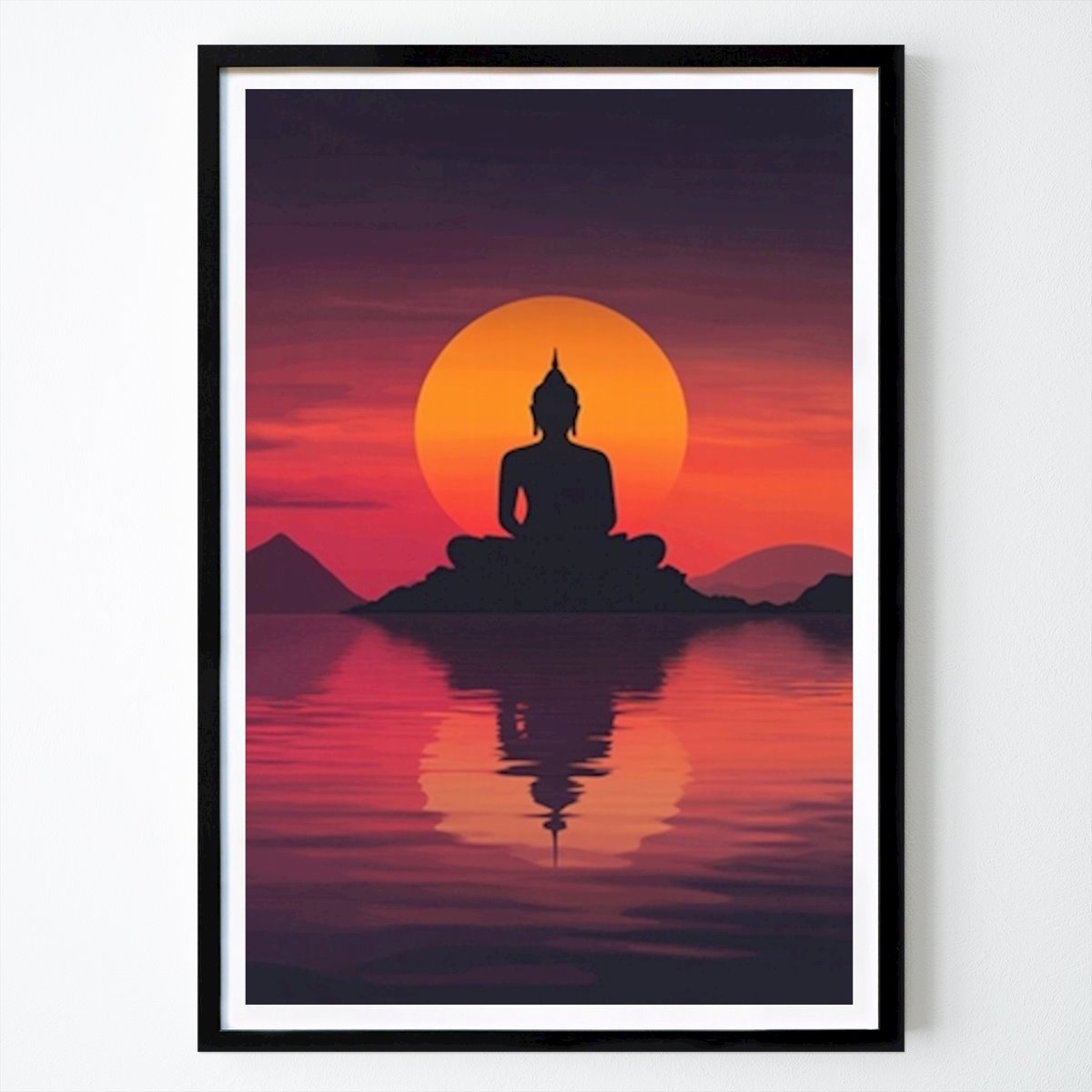 Nature Poster: Sunset Buddha by Maulin
