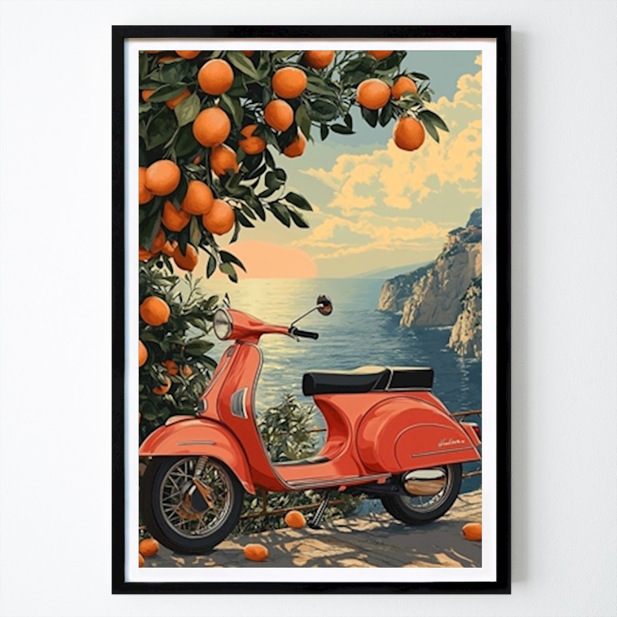Retro & Vintage Poster: Klassische Vespa von Faizatul choiriyah