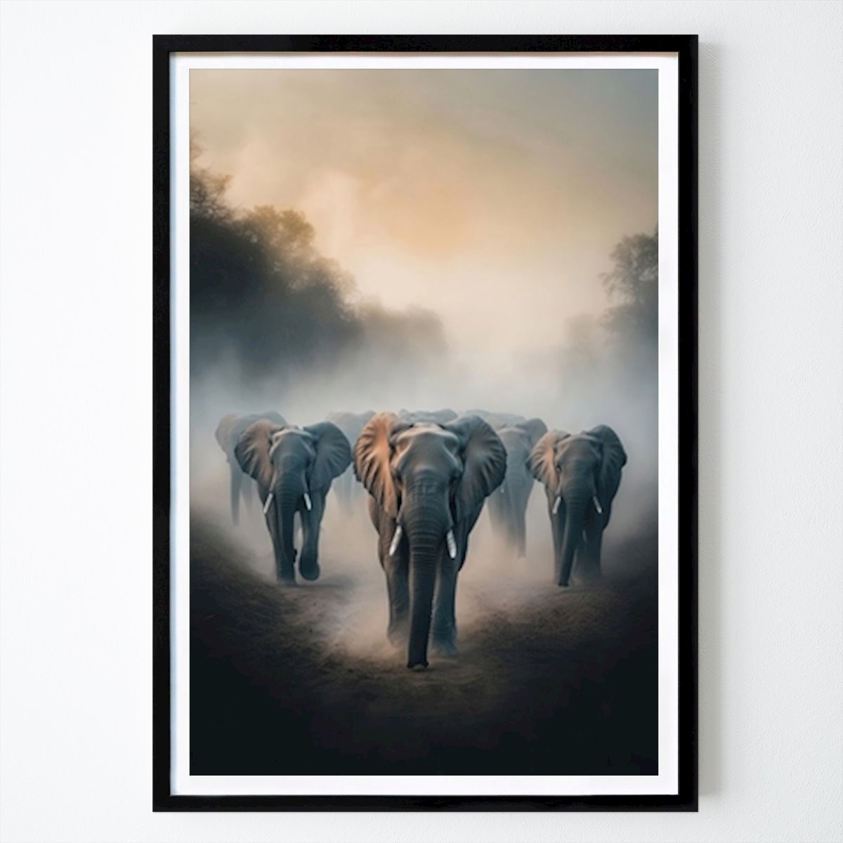Tier Poster: Marsch der Riesen von Savannah