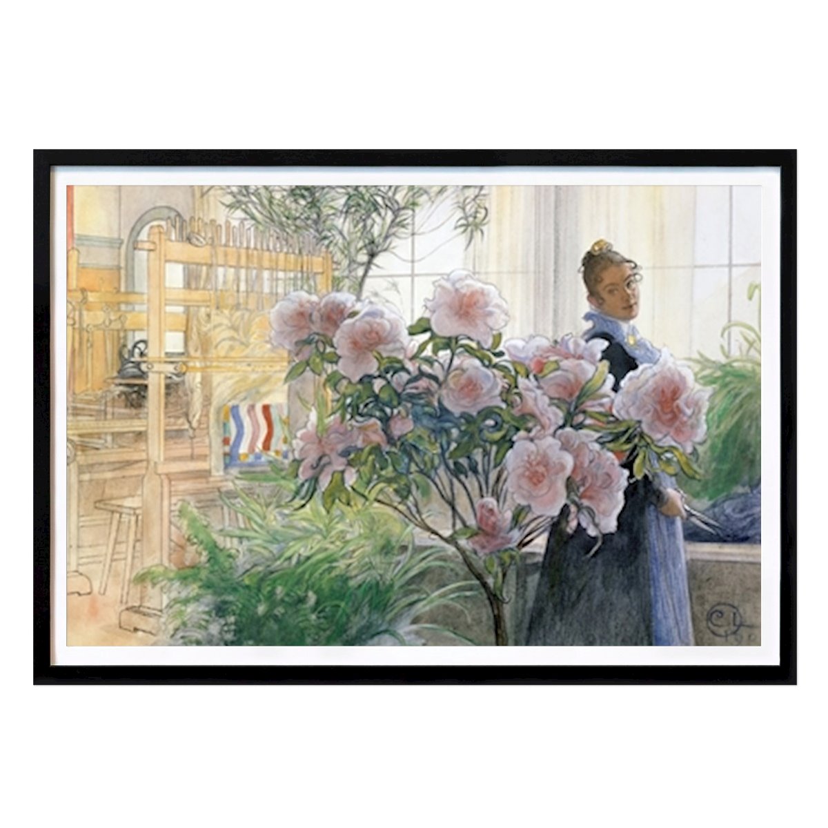 Retro & Vintage Poster: Azalea (1906) by Carl Larsson