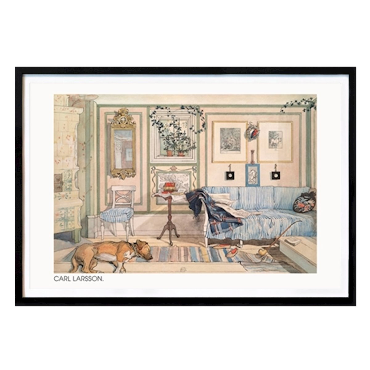 Illustration Poster: Von zu Hause aus von Carl Larsson