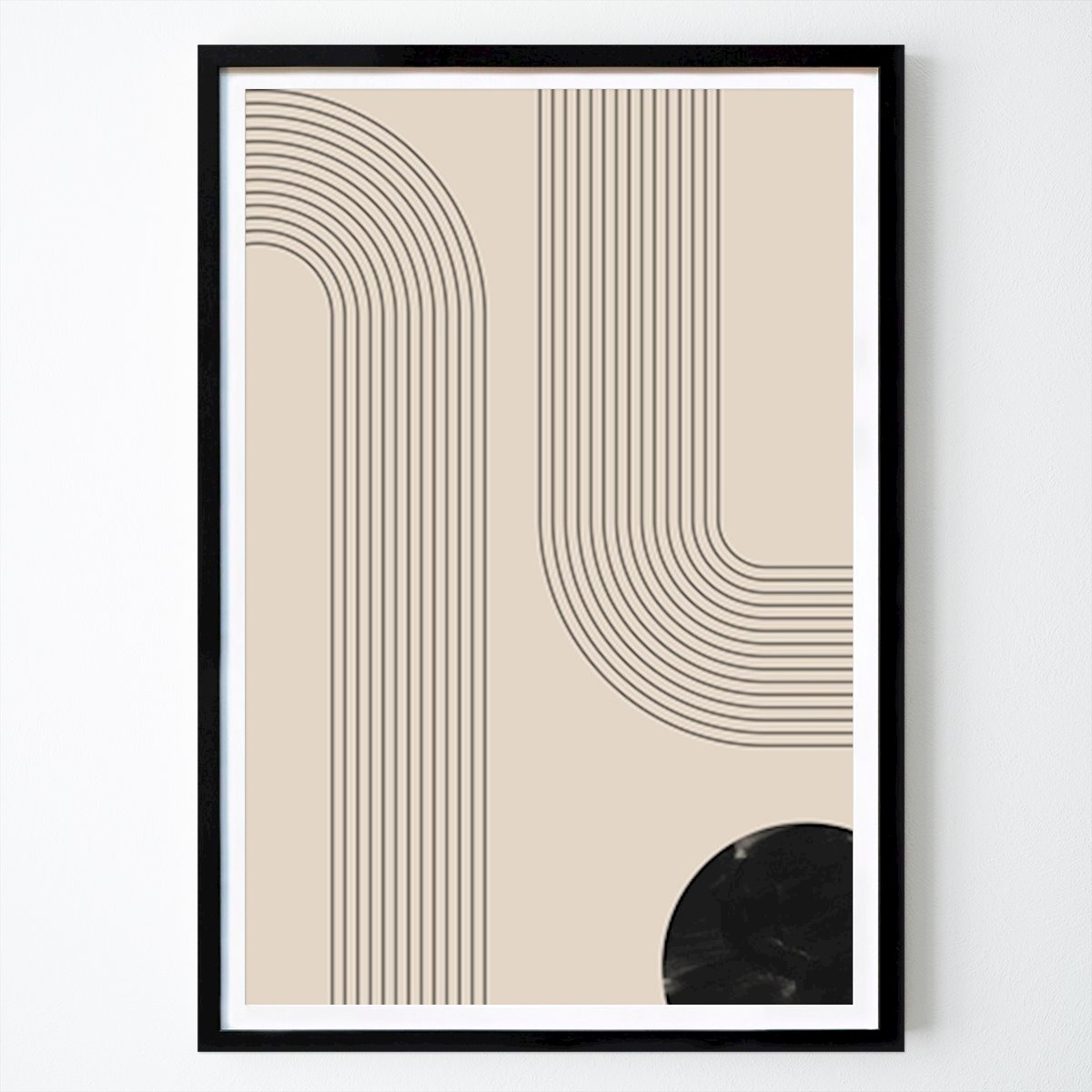 Astratto Poster: Minimalismo curvo di Melloi Art Prints