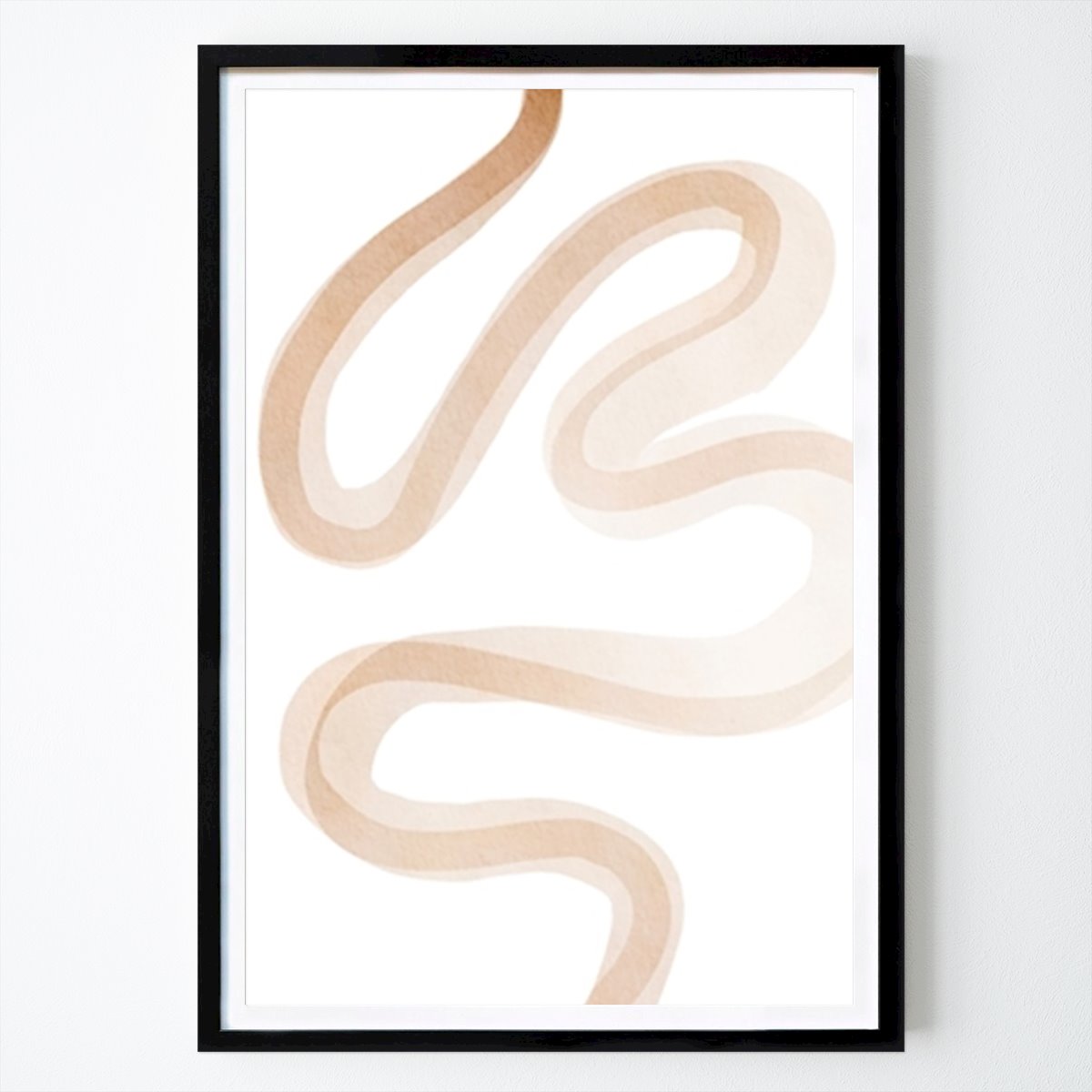 Abstracto Póster: Diseño de líneas fluidas de Melloi Art Prints