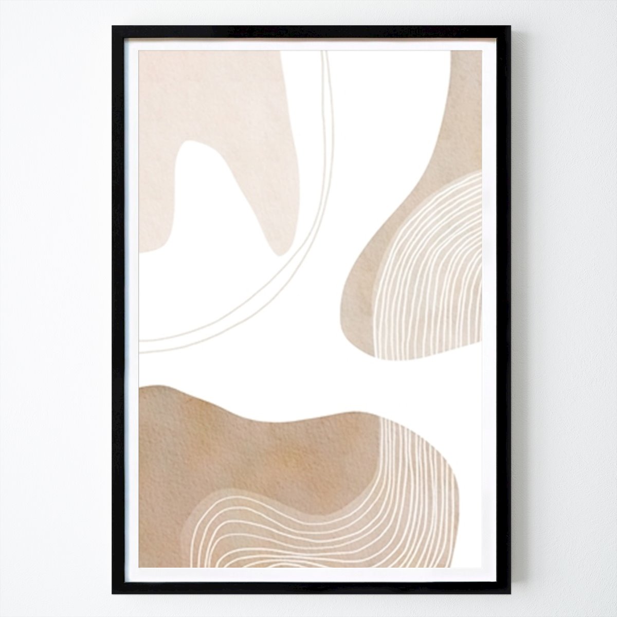 Abstract Poster: Neutral Flow Shapes by Melloi Art Prints