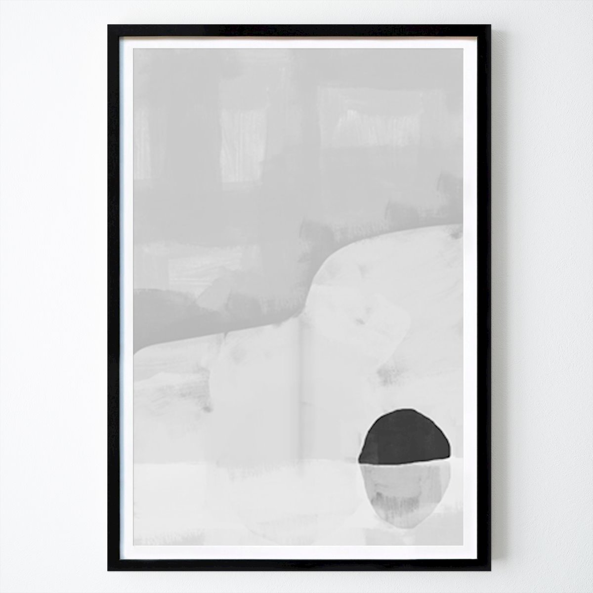 Abstraktes Poster: Monochrome Sonnenfinsternis von Melloi Art Prints