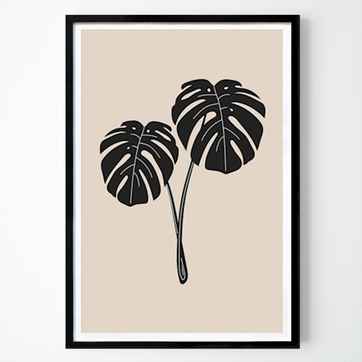 Botanical Poster: Monstera Silhouette by Melloi Art Prints