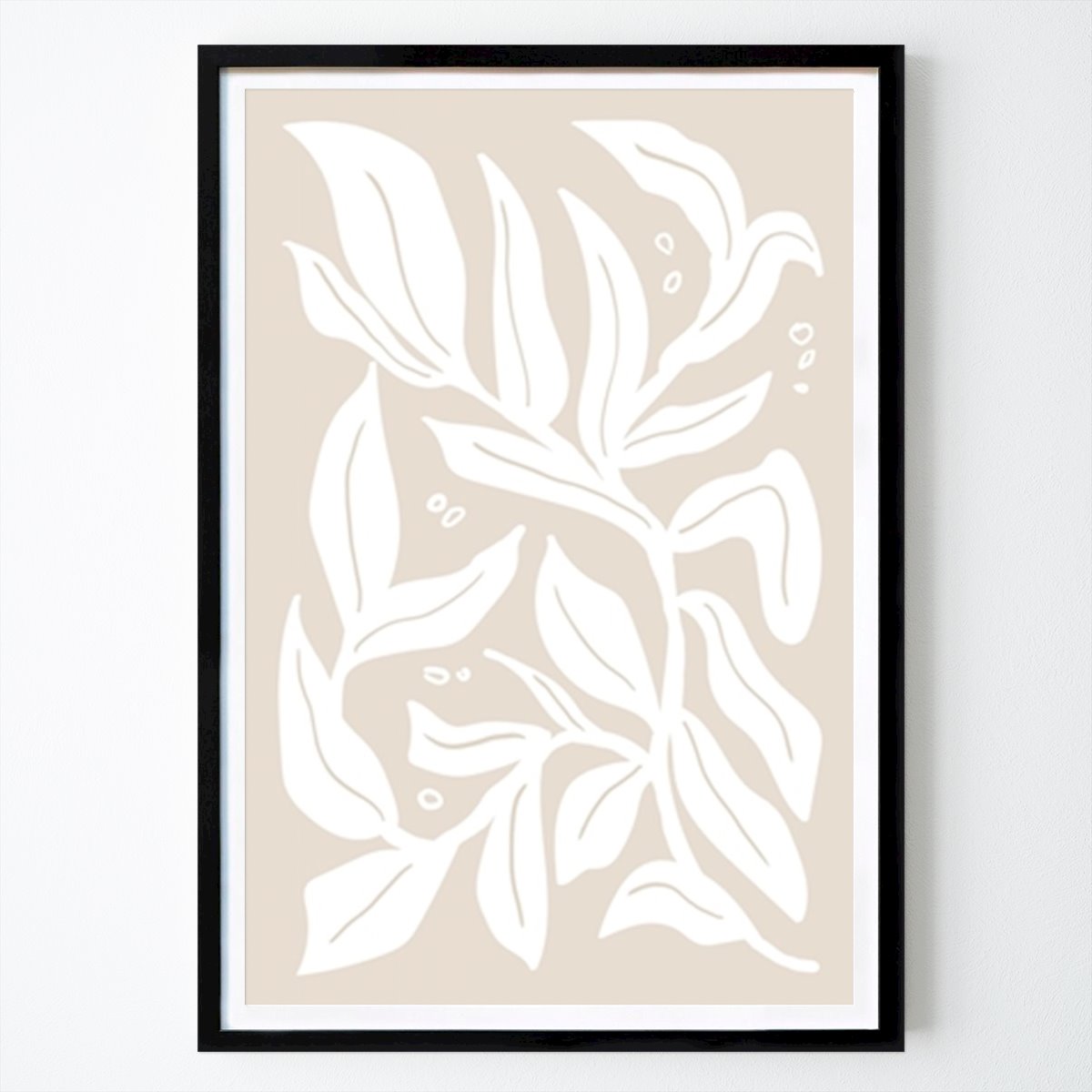 Botanical Poster: Abstract Leaf Elegance by Melloi Art Prints