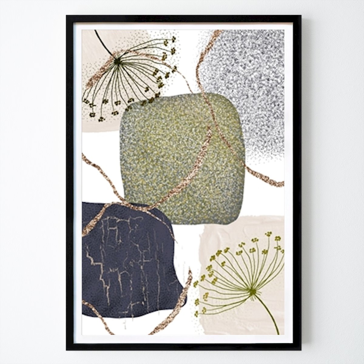 Abstracto Póster: Collage Abstracto Floral de Sally Ann Moss