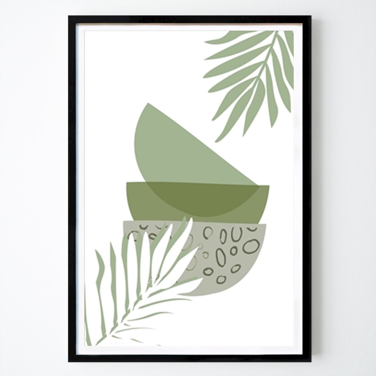 Fleurs & Plantes Affiche: Géométrie feuillue par Sally Ann Moss