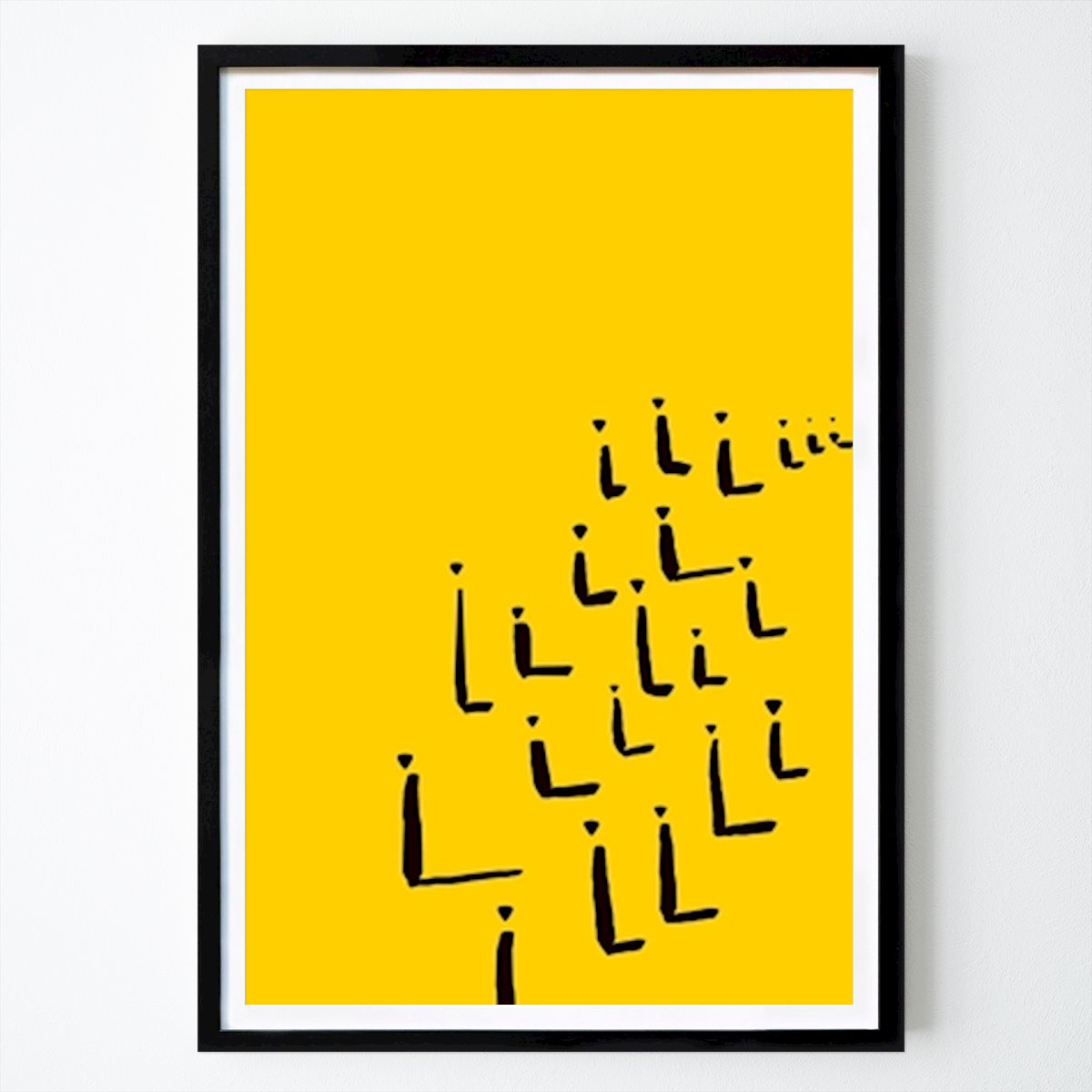 Abstract Poster: Abstract Yellow Crowd by Uma Gokhale