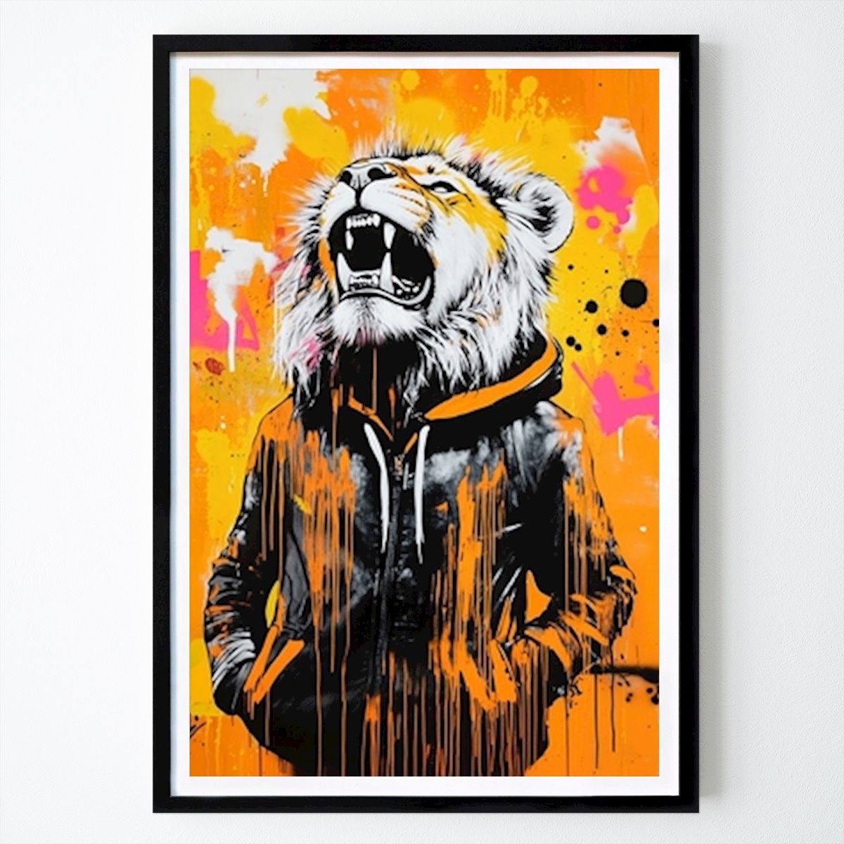 Pop Art Poster: Lion x grafitti by Decker Studios