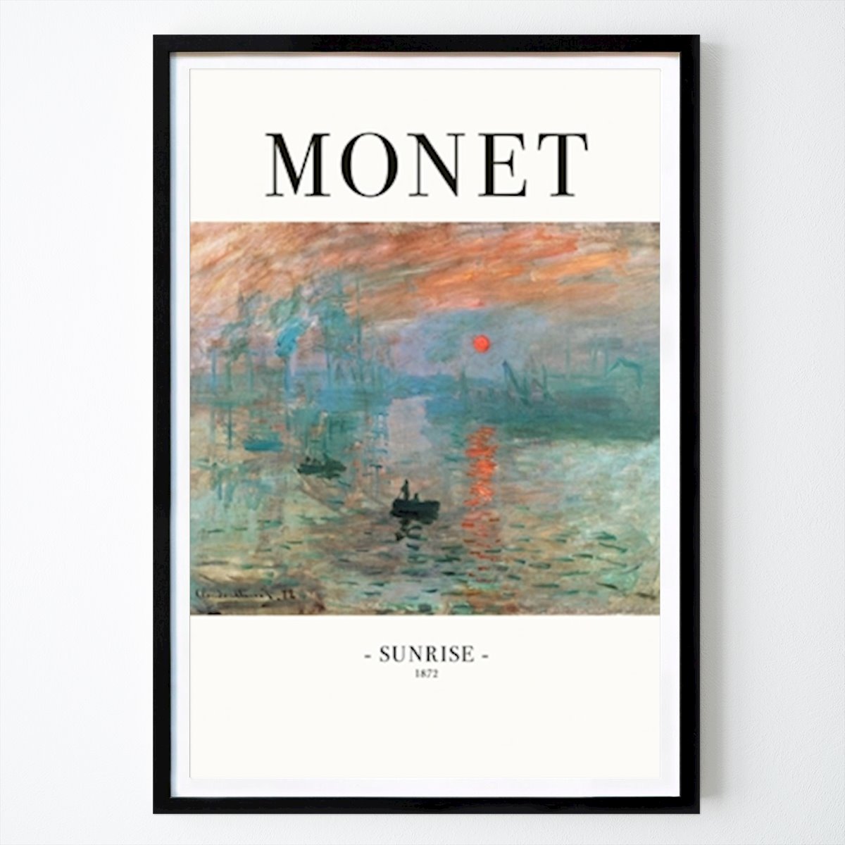 Illustration Poster: Sunrise 1872 by Claude Monet