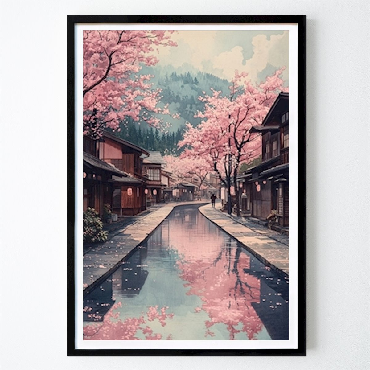 Botanical Poster: Japanese art print blossoms by Felix Block