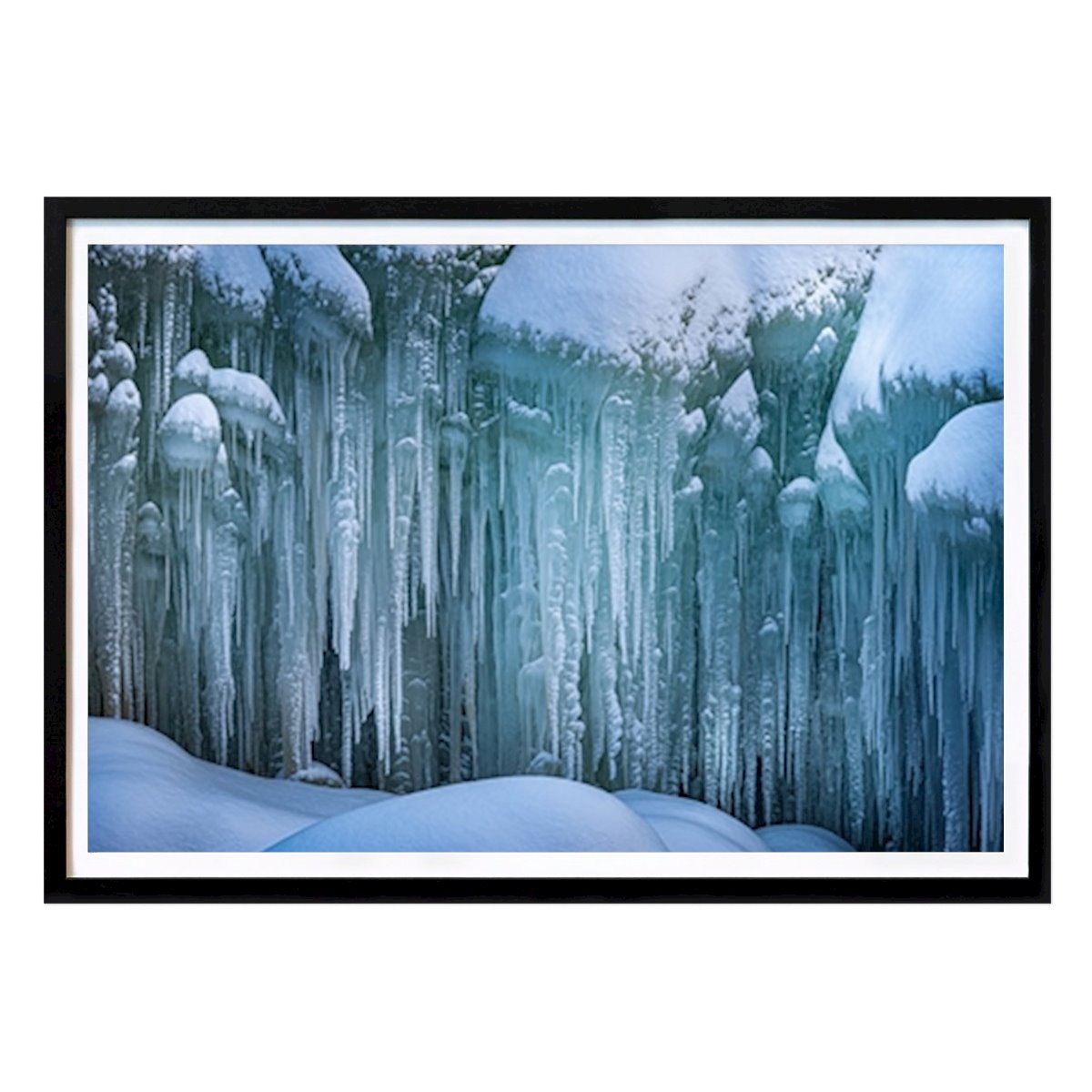 Places & Cities Poster: Icicles in a waterfall by Bengt Hallmans