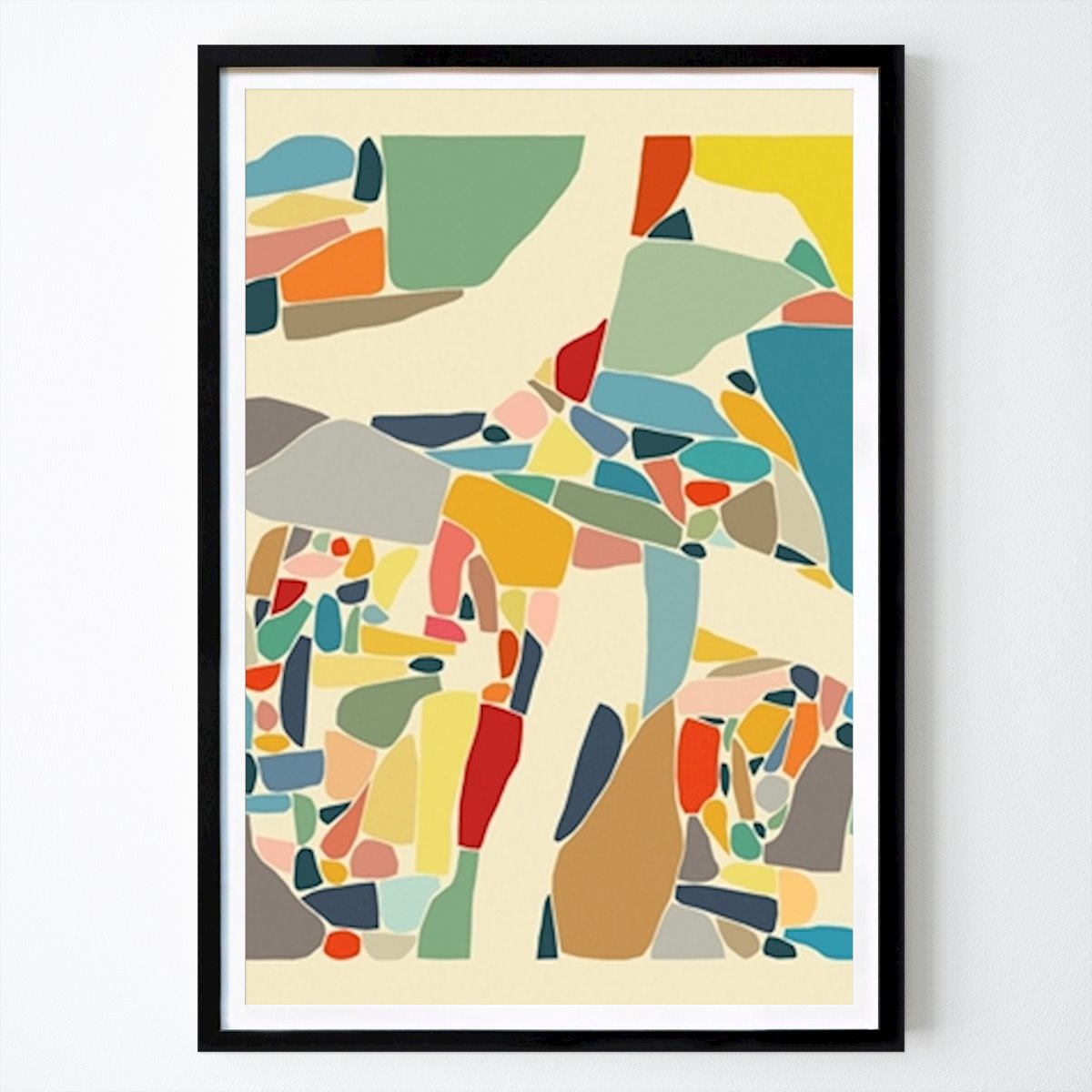Abstract Poster: Colorful Mosaic Dance by Jazzberry Blue