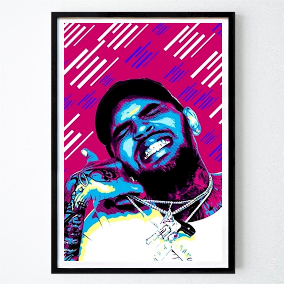Chris brown pop art Poster von Linggih art – Pop Art Wandbild – Printler