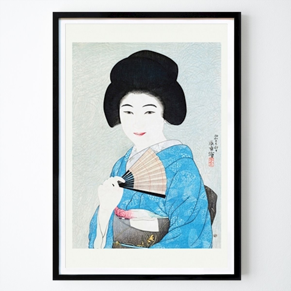 Retro & Vintage Poszter: Elegáns kék kimonó Japanese Masters által