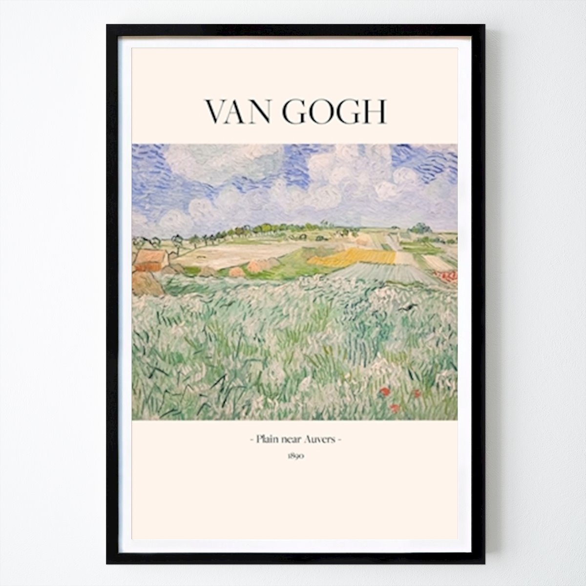 Natur Poster: Fält i Auvers av Vincent Van Gogh