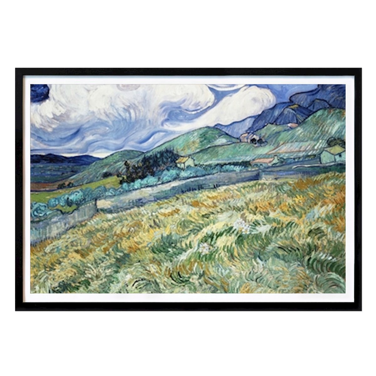 Natur Poster: Wirbelsturm-Felder von Vincent Van Gogh