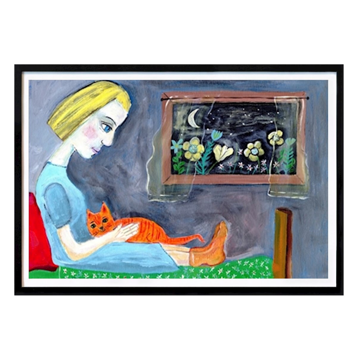 Botanical Poster: Moonlit Companions by Sharyn Bursic