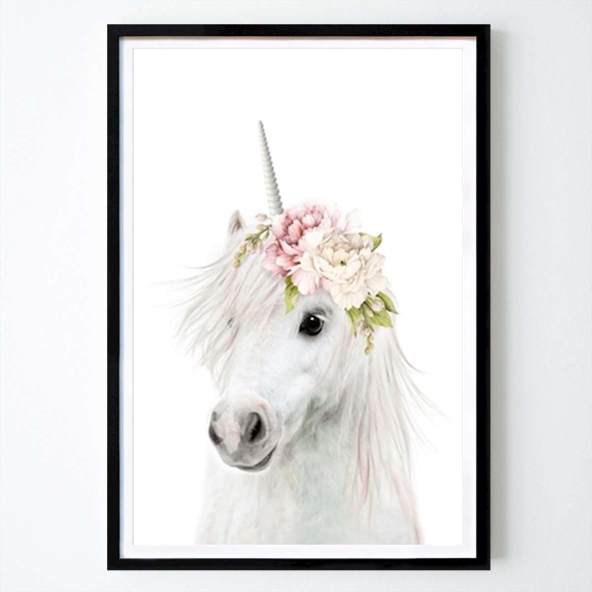 Floraler Einhorn-Traum Poster von Lola Peacock – Illustration Wandbild – Printler