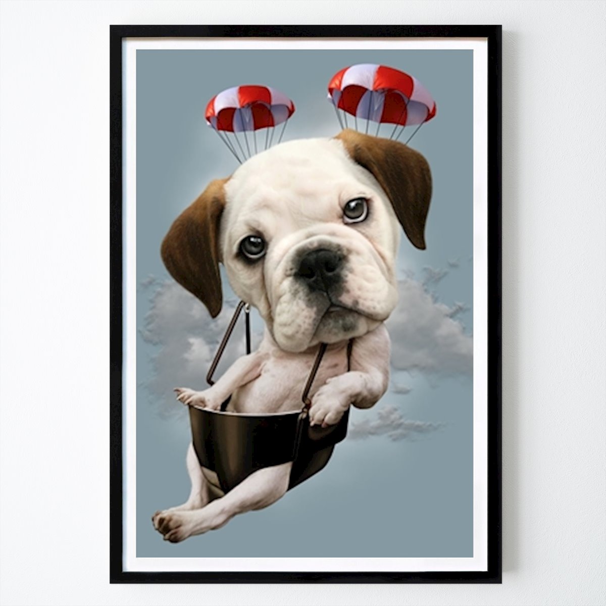 Illustration Affiche: Bébé parachute par Adam Lawless