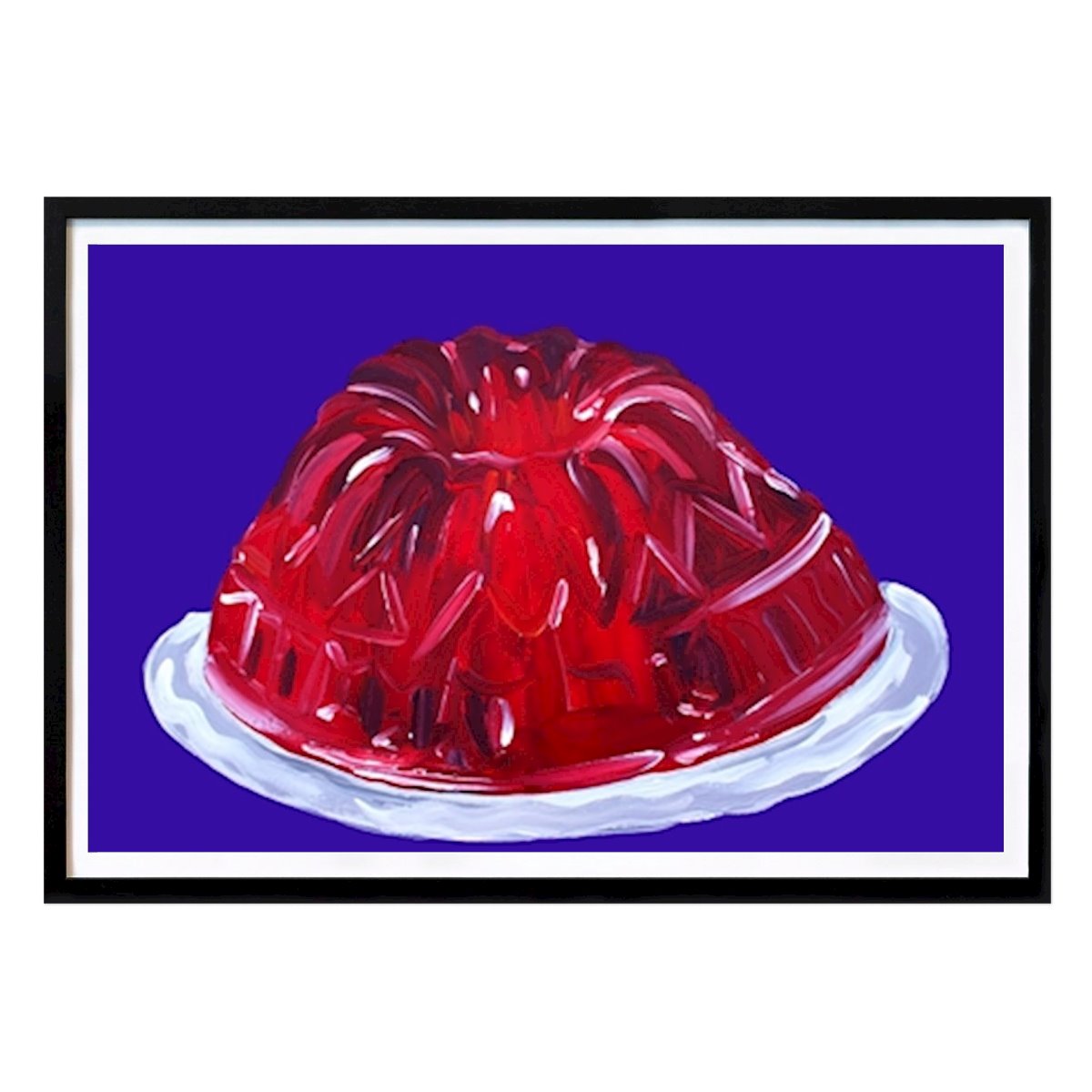 Pop Art Poster: Crimson Gelatin Delight by Alice Straker