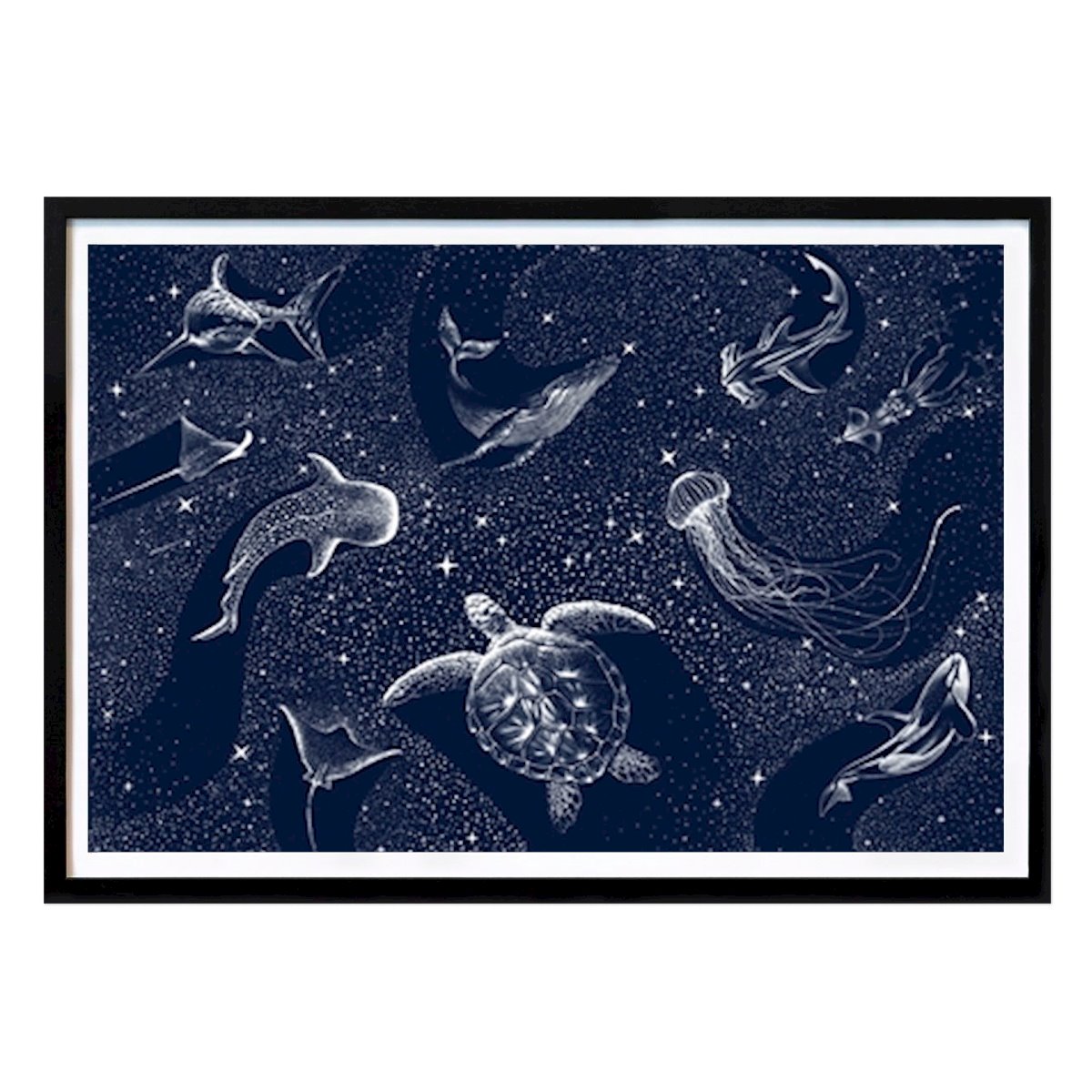 Illustration Poster: Cosmic Ocean Voyage by Alirıza ÇAKIR