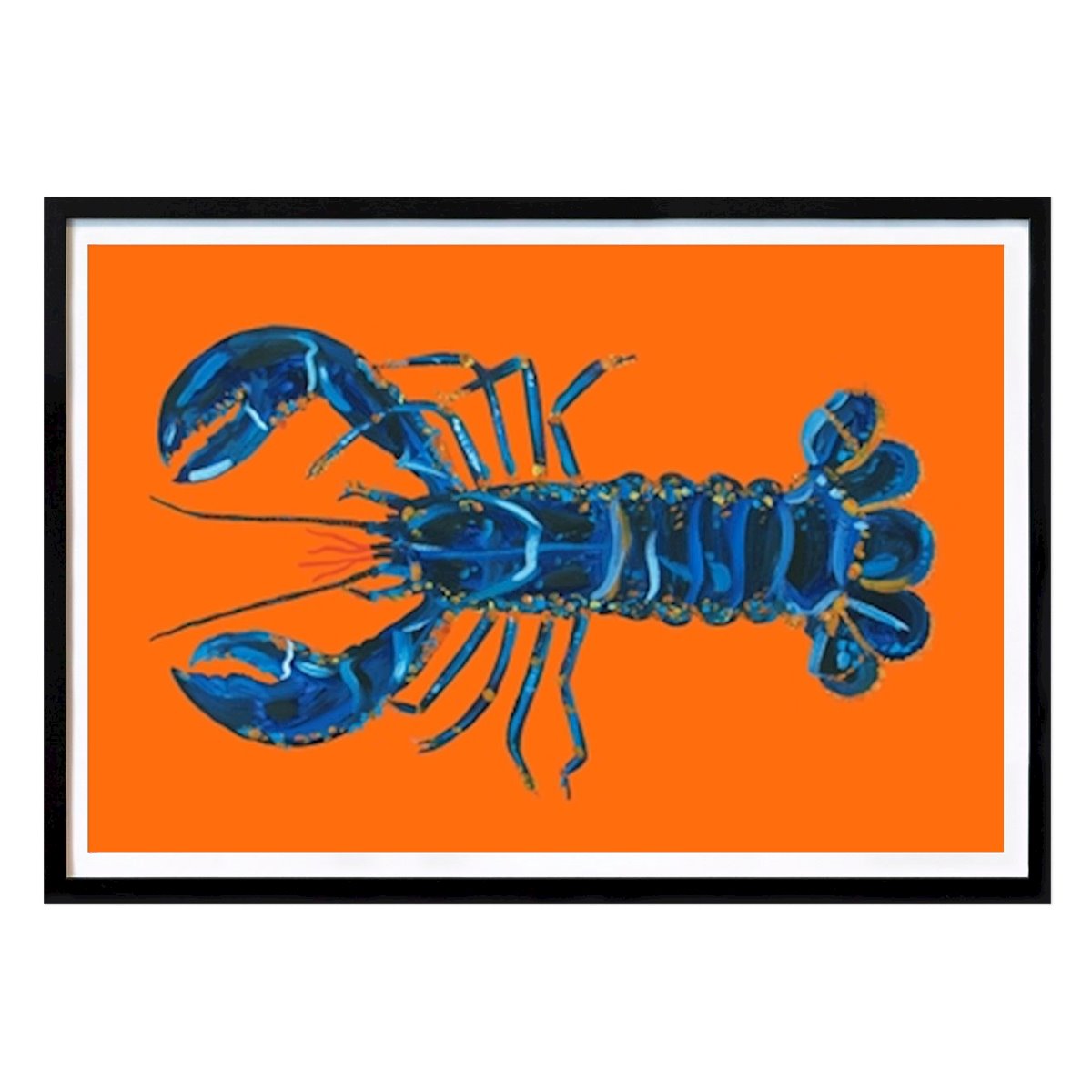 Kitchen Poster: Vibrant Blue Lobster by Alice Straker