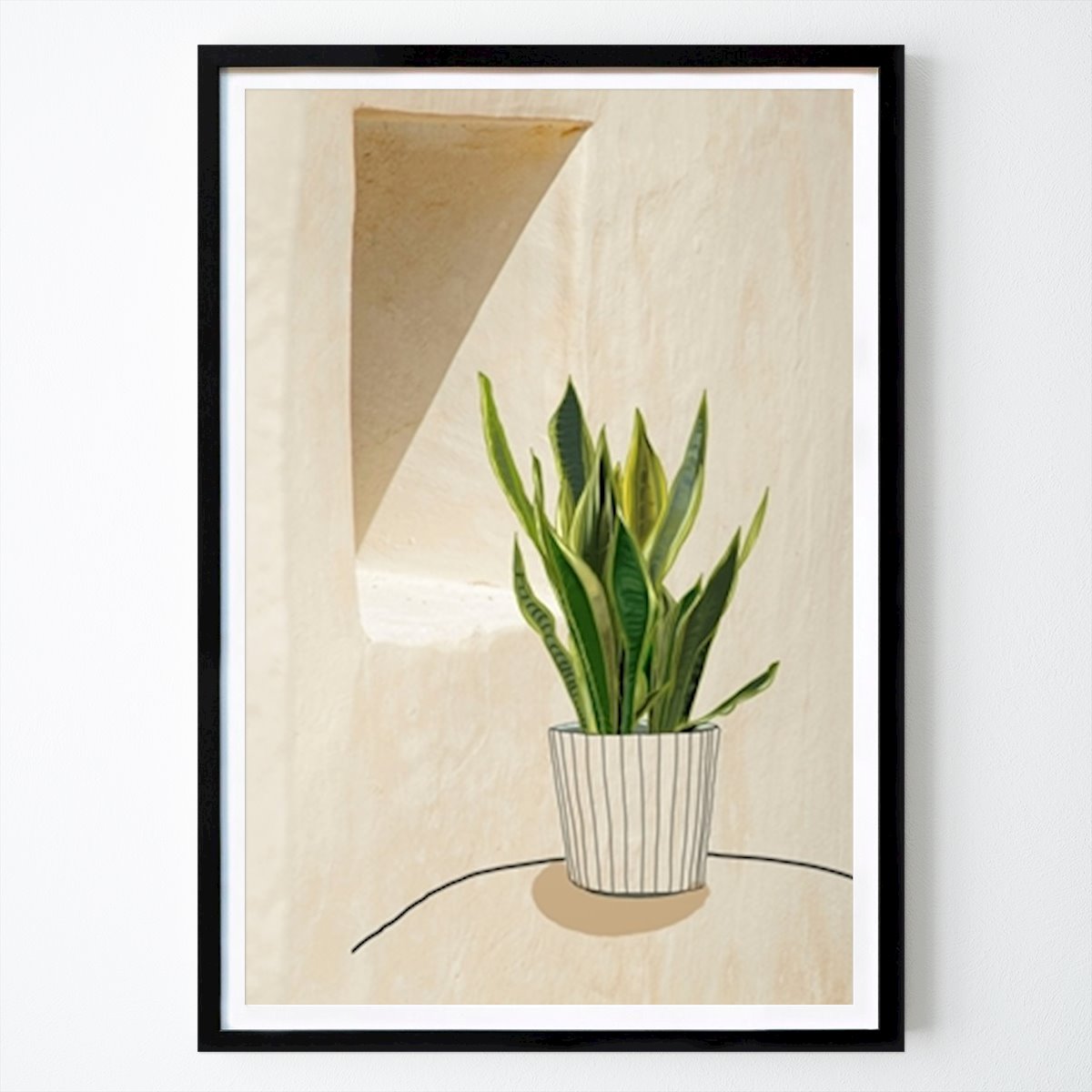 Blumen & Pflanzen Poster: Die Zunge der Schwiegermutter im Topf von Edita Brus