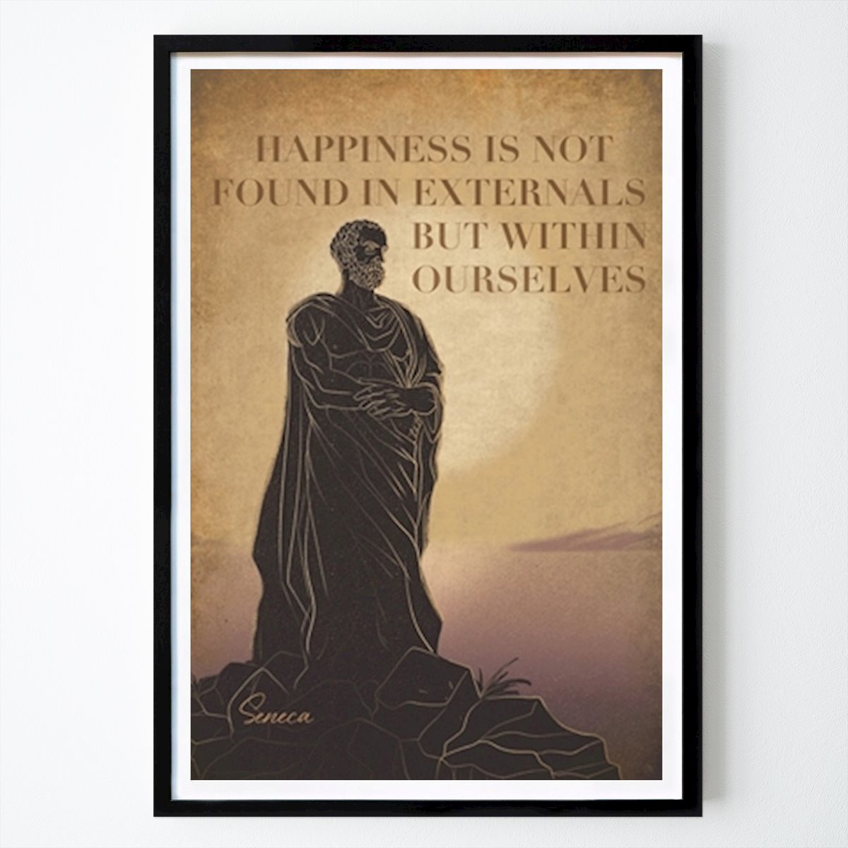 Retro & Vintage Poster: Seneca Stoic by Froze Studio
